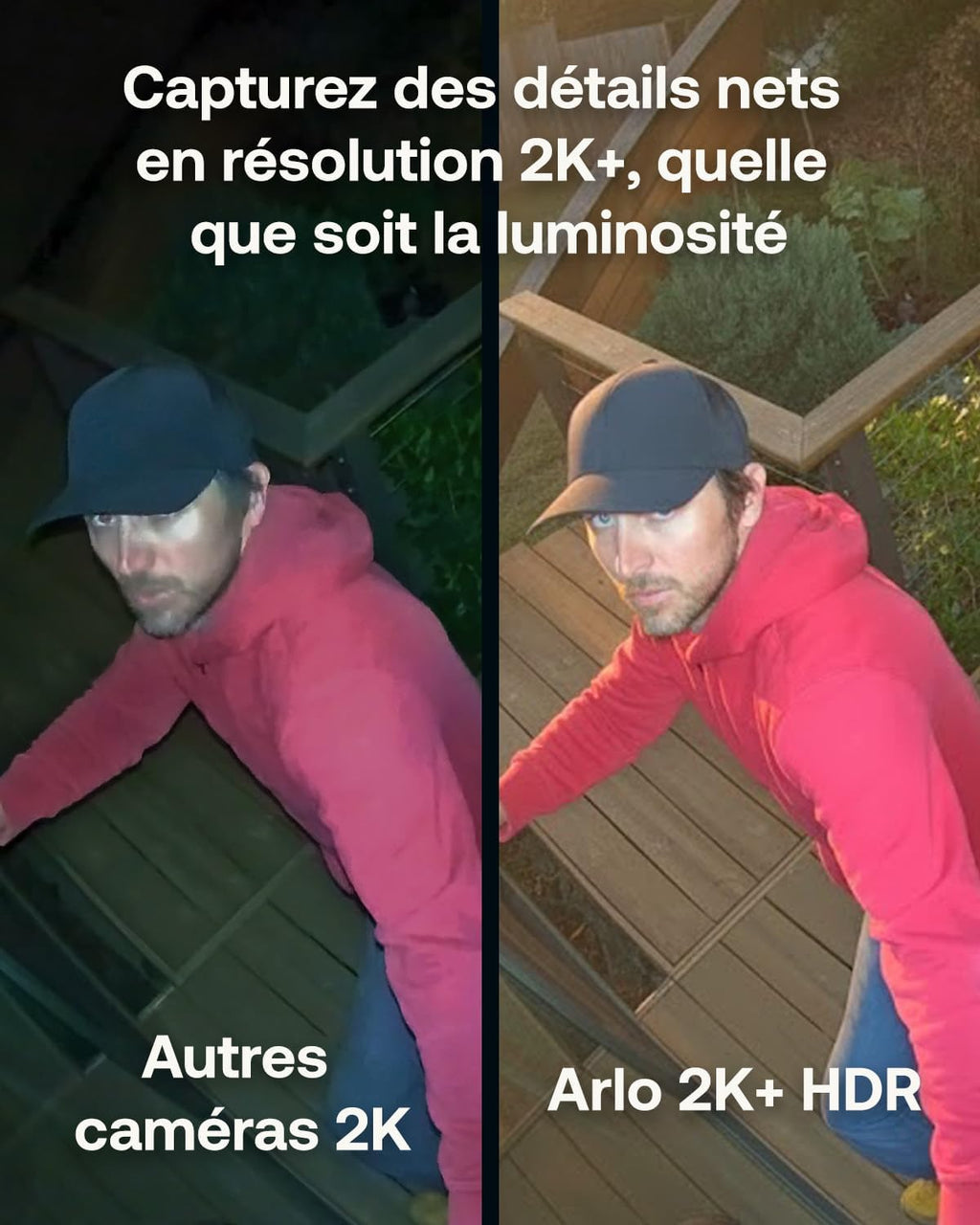 Arlo VMC4270P-100EUS Caméra de Sécurité Extérieure Pro 6 2K+ WiFi, Kit de 2 caméras Blanc