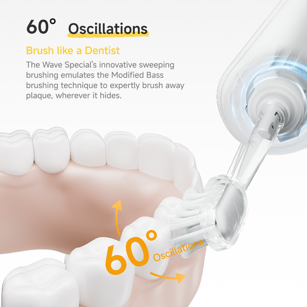 Laifen Wave SE Brosse à dents électrique, Brosse à dents sonique intelligente avec contrôle par application, Oscillation à 60°, 3 modes personnalisables, Batterie de 50 jours