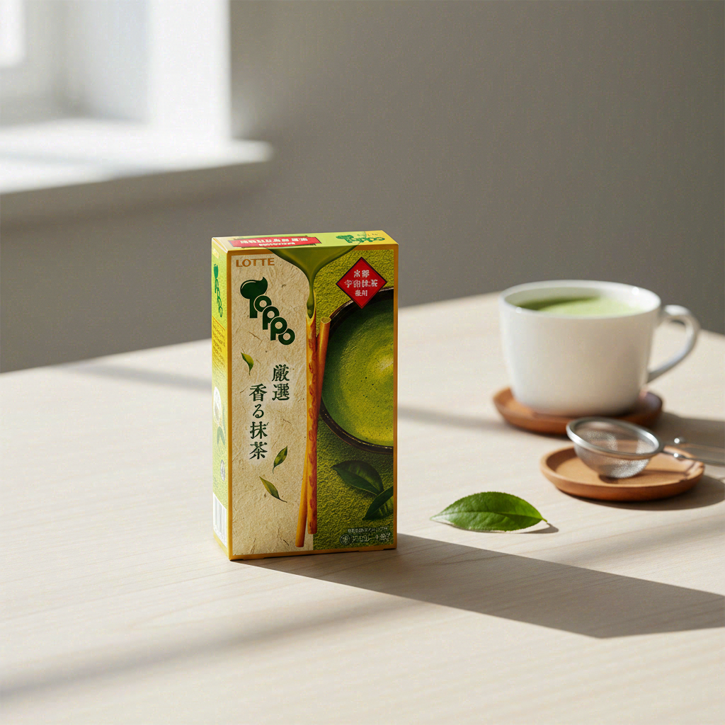 LOTTE Toppo Biscuit au matcha parfumé sélectionné 72 g