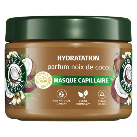 HERBAL ESSENCES Masque hydratant pour le visage parfum noix de coco - 500 ml