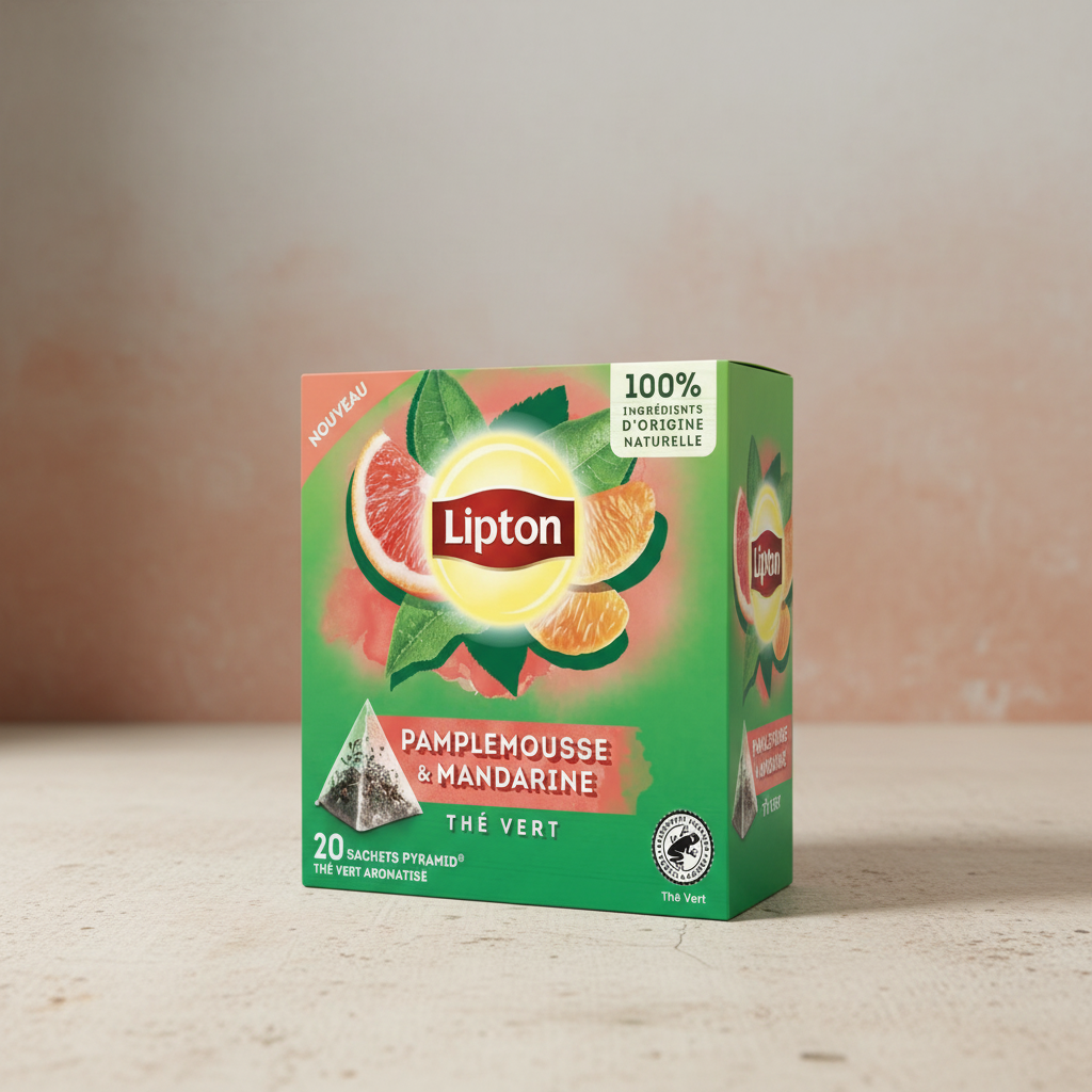 Lipton Thé Vert Pamplemousse Mandarine - 20, 32 g
