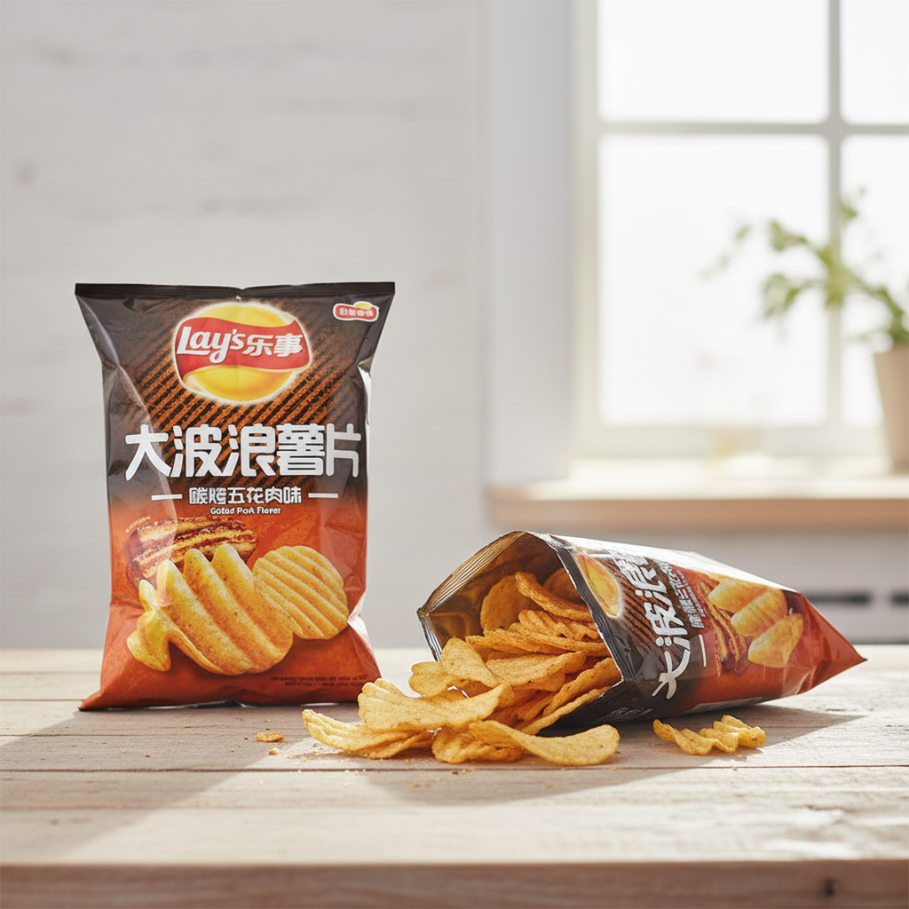 Lay's Chips ondulées saveur porc barbecue style coréen 70 g