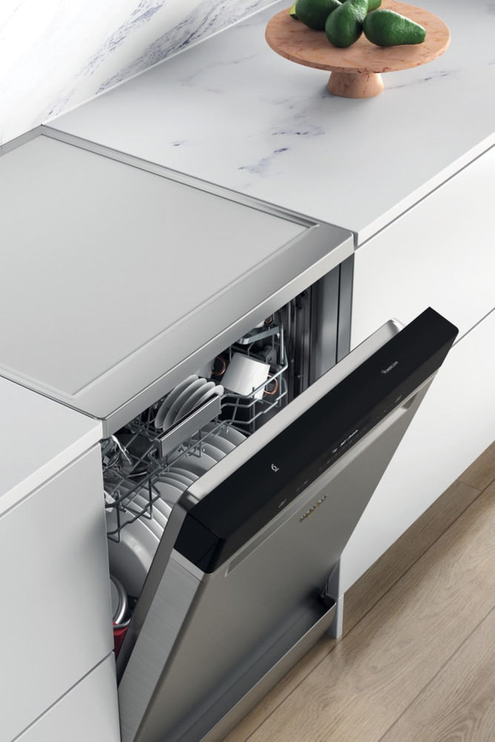 WHIRLPOOL WFP5O41PLGX Lave-vaisselle pose libre 60 cm - 14 couverts - Inox - Classe C