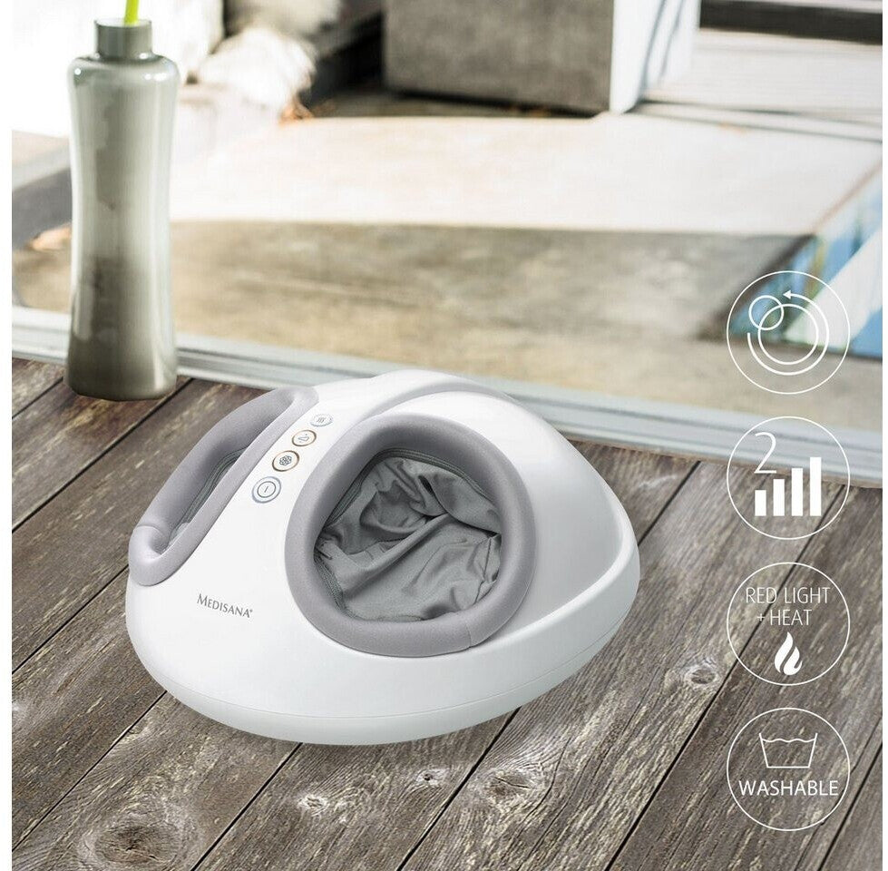Medisana FM 888 - Appareil de massage des pieds Shiatsu, électrique, fonction de lumière rouge, fonction chauffante, 2 vitesses, massage Shiatsu et compression pour les pieds et la plante des pieds
