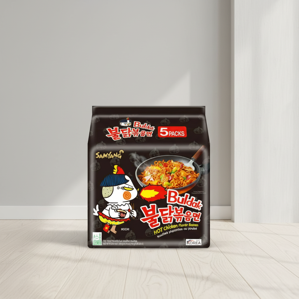 Samyang Buldak Nouilles instantanées saveur poulet épicé original - 5 x 140 g