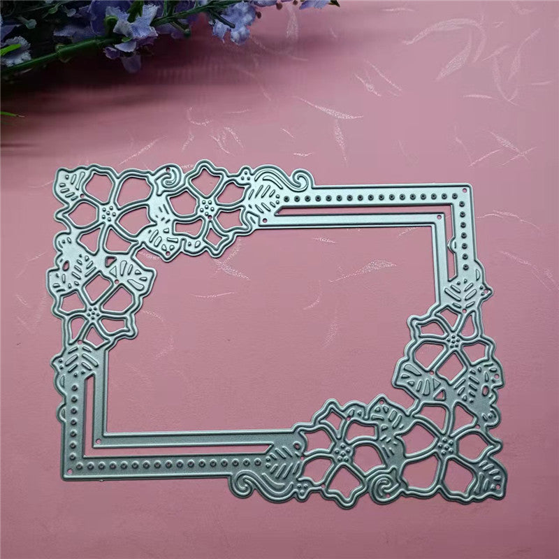 Cadre photo fleur creuse Artisanat de loisirs créatifs Dies de découpe Matrices de découpe en métal Pour album de scrapbooking Papier à tamponner Fournitures de scrapbooking Autocollants pour bébé