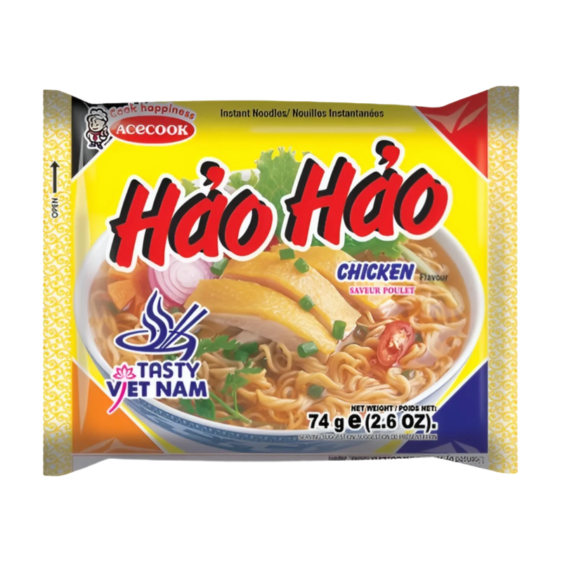 HAOHAO Nouilles instantanées saveur poulet - 74 g
