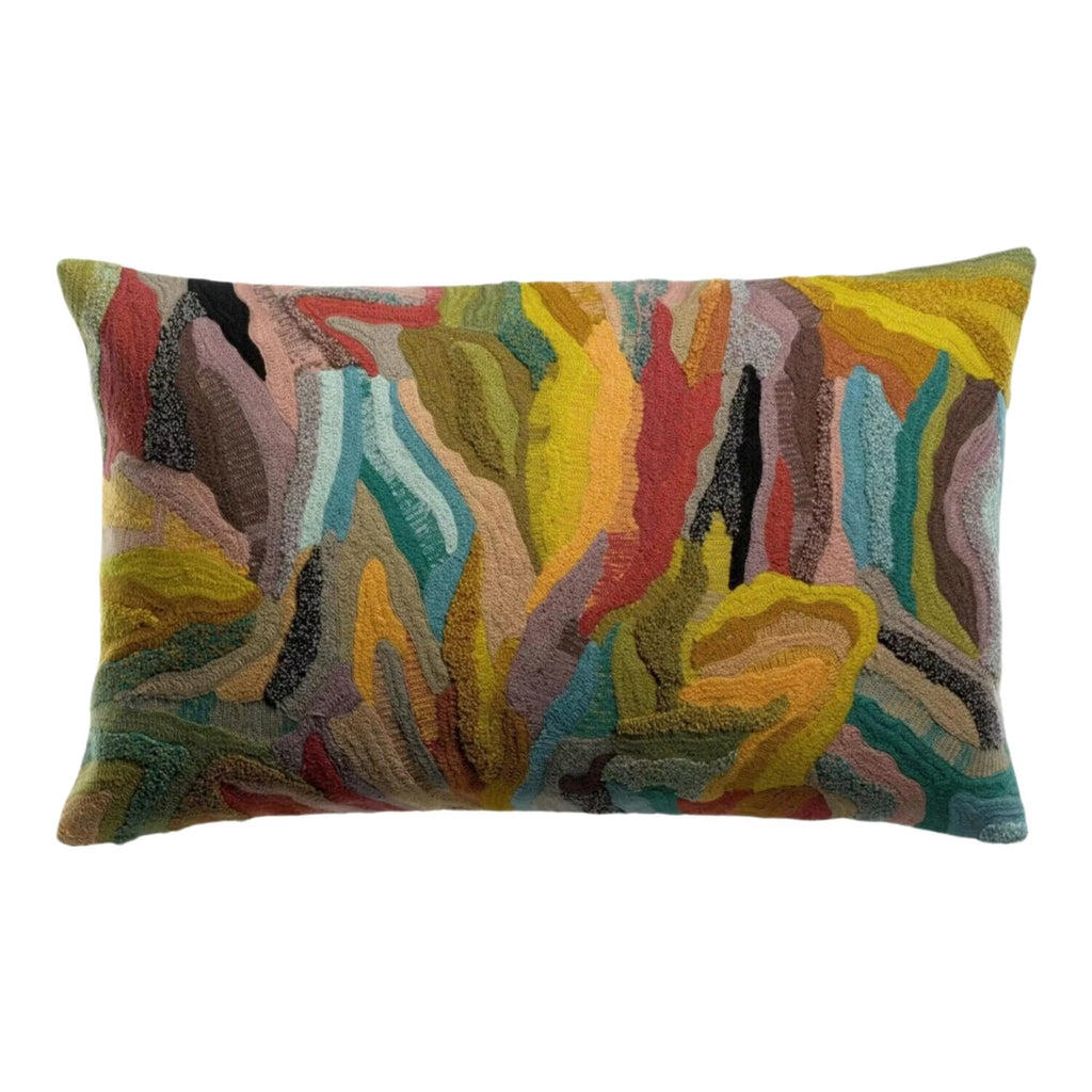 Housse de coussin brode betty mineral