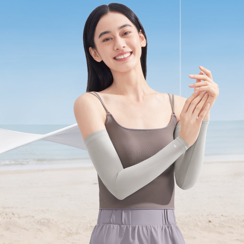 Beneunder Manches de protection solaire rafraîchissantes pour femme été AL378 Cyclisme sports de plein air trajet - Rose brume - M