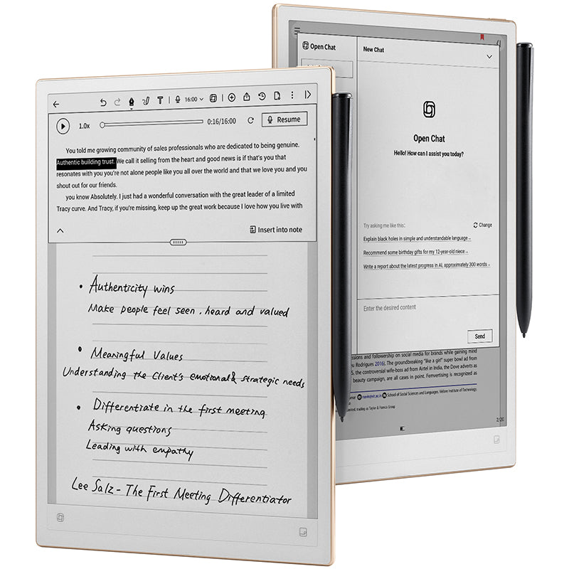 iFLYTEK AINOTE 2 tablette à encre électronique, tablette d’écriture 10,65" avec stylet, carnet numérique 4,2 mm, prise de notes par IA, prise en charge de ChatGPT, transcription en 16 langues, compatible Google Play pour réunions et études