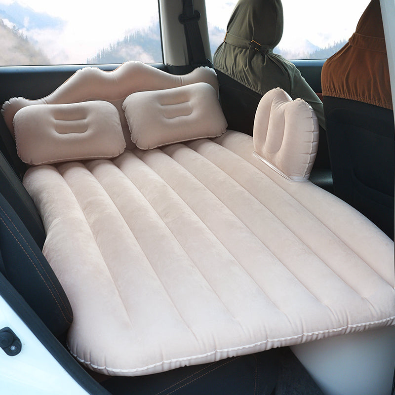Matelas gonflable de voiture blanc, lit portable pour sieste en voiture, 133*76cm, pièce unique