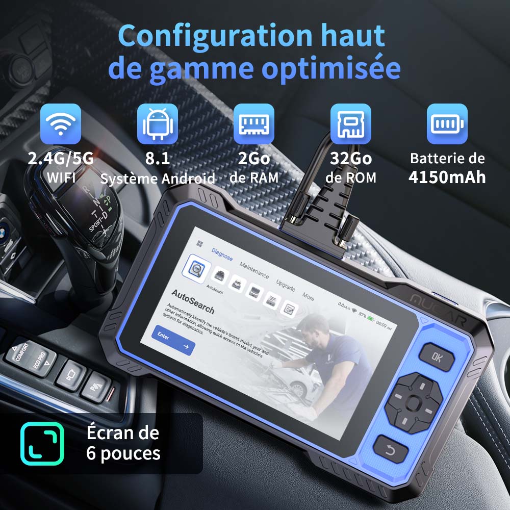 MUCAR 682 Scanner de diagnostic professionnel système complet OE, contrôle bidirectionnel, plus de 20 fonctions de réinitialisation, CAN-FD & FCA AutoAuth, diagnostic IA