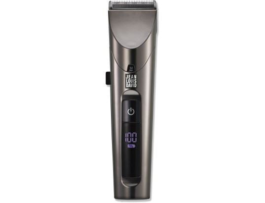 JEAN LOUIS DAVID - Pro Hair Clipper - Tondeuse à cheveux - 20 hauteurs de coupe - Batterie Lithium-Ion - Autonomie de 2 heures - Gris