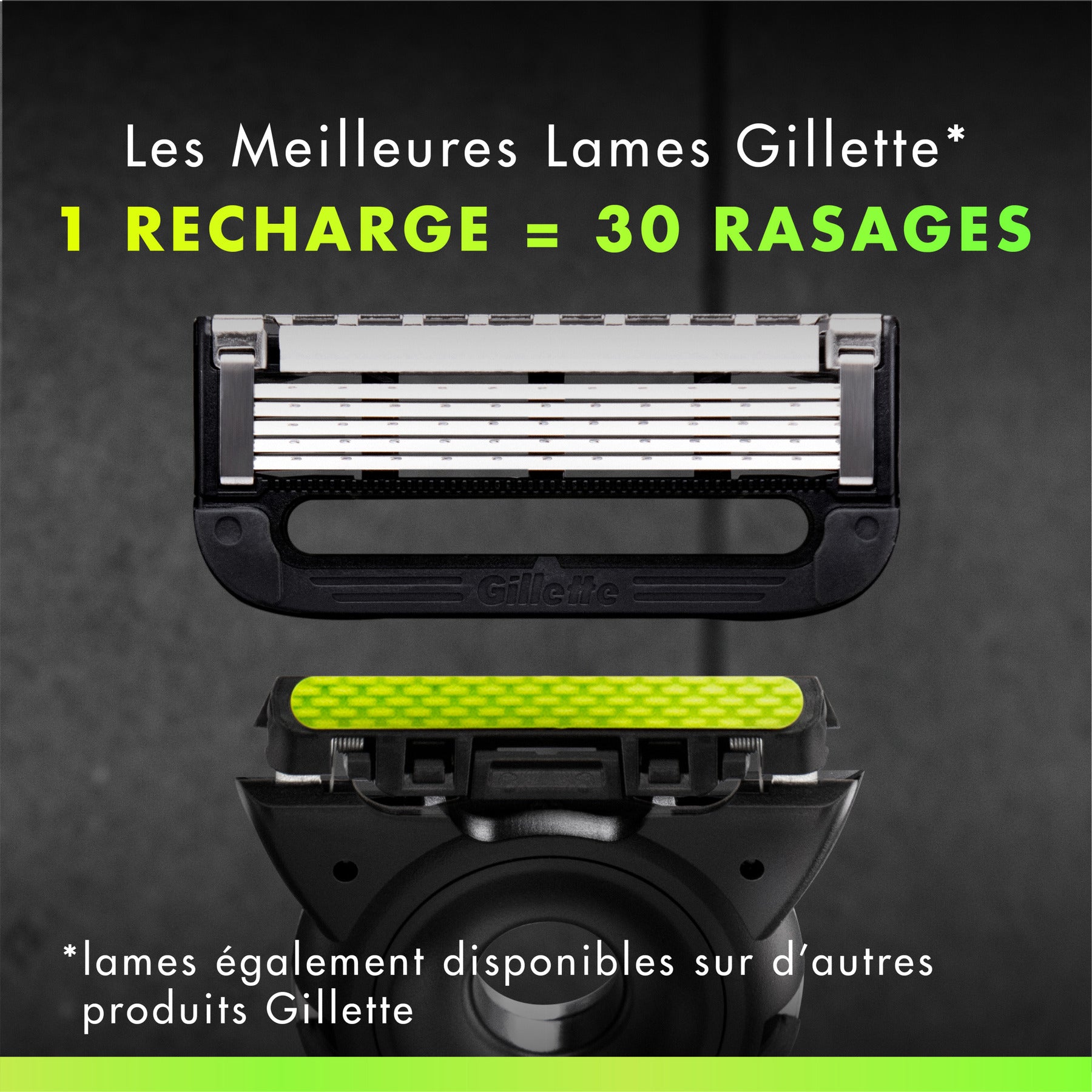 Gillette Labs Lames de Rasoir Homme, Pack de 6 Cartouches | Recharges Compatibles avec les Manches de la Série, en Acier Inoxydable, 1 Rechange Jusqu’à 30 Rasages