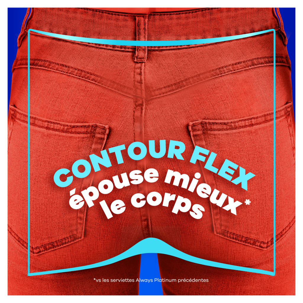 Always Platinum Serviettes Flux Modéré Jour (Taille 2) 20 Super Absorbantes Et Ultra-Fines, Pour Règles