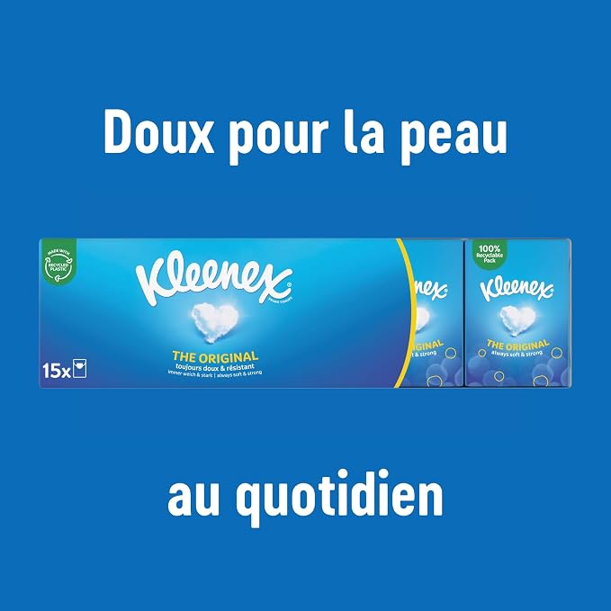 Kleenex Original Mouchoirs Mini Boîtes Lot de 15