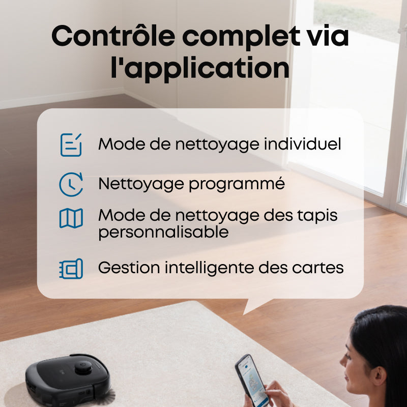 eufy Robot Vacuum Omni E25, aspirateur robot 2-en-1 avec fonction de lavage, élimine les taches tenaces, aspiration inégalée de 20 000 Pa pour un nettoyage en profondeur