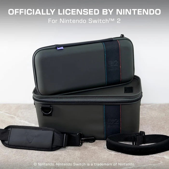 Turtle Beach Étui 2-en-1 Playtrek pour Switch 2 - Licence Officielle Nintendo - Charcoal Black