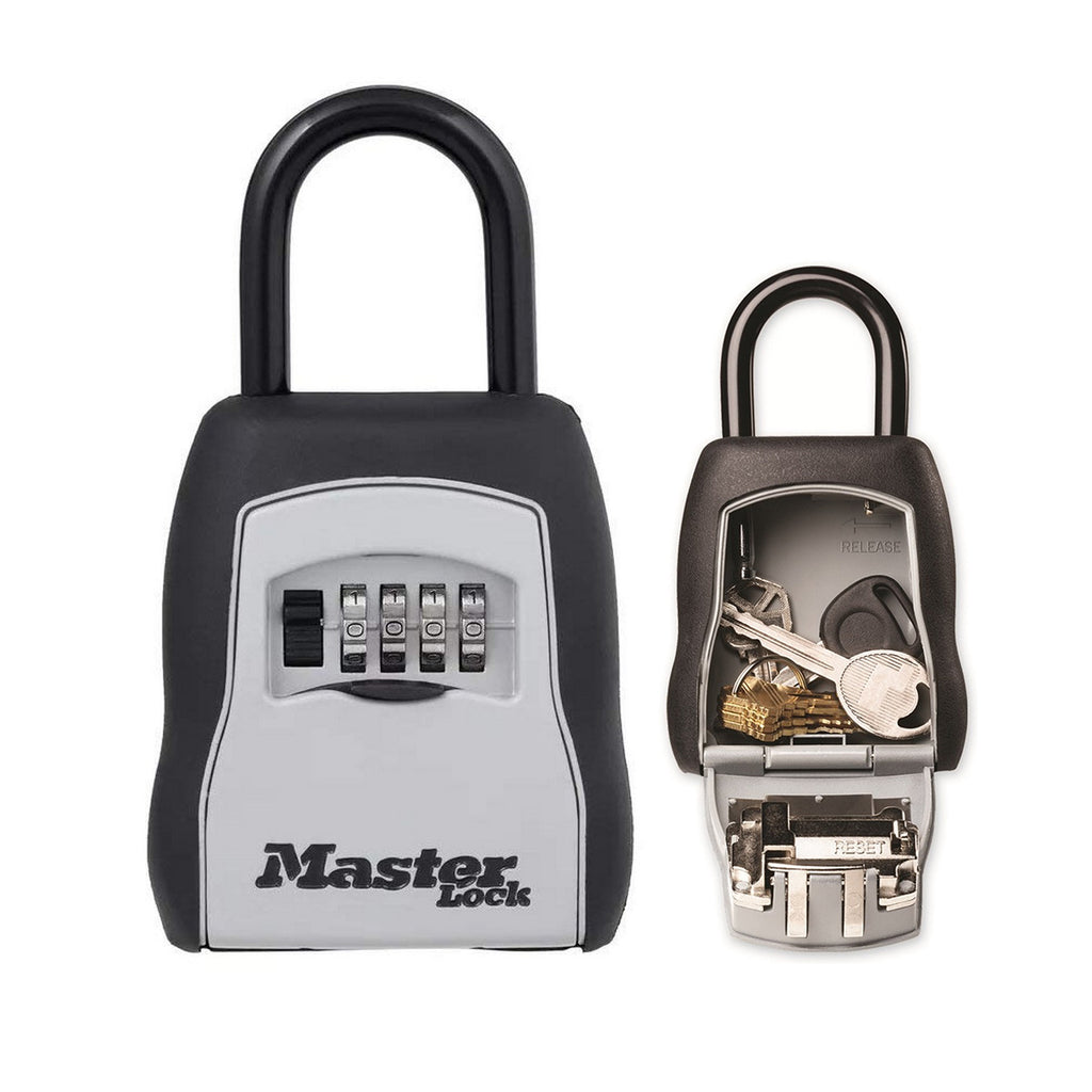 Master Lock boîte à clés portable avec anse de suspension, format moyen 90 x 157 x 40 mm, pour usage extérieur, pour la maison, le bureau, les entreprises et les véhicules