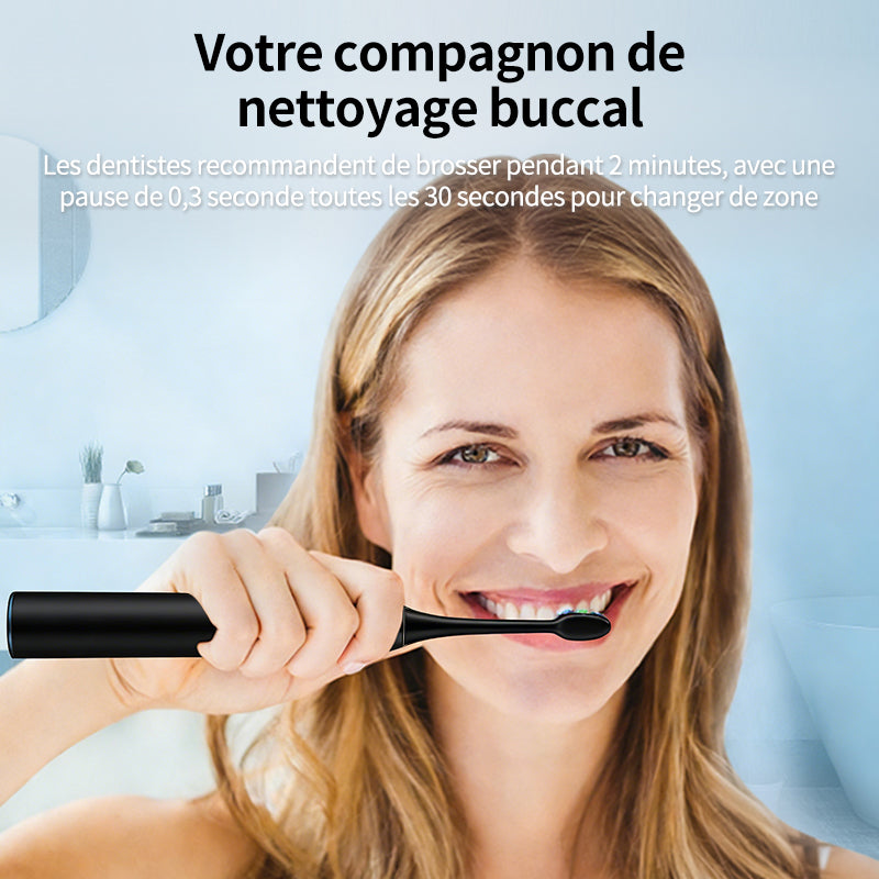 RUSHI R-C32 Brosse à dents électrique, tête de brosse sans cuivre - Noir