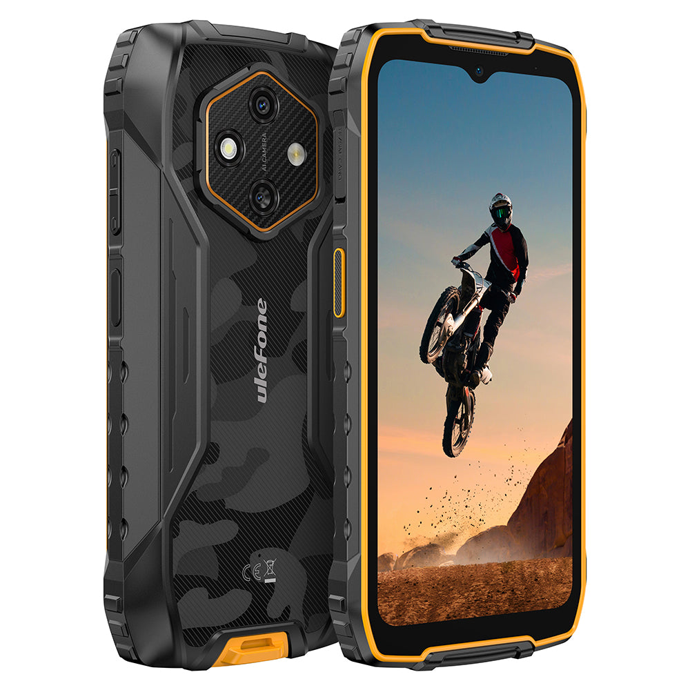 Ulefone RugKing 4 Pro Téléphone Rugged Orange, 16 Go + 256 Go Batterie 10200 mAh Écran 6,56" 120 Hz Double SIM, NFC