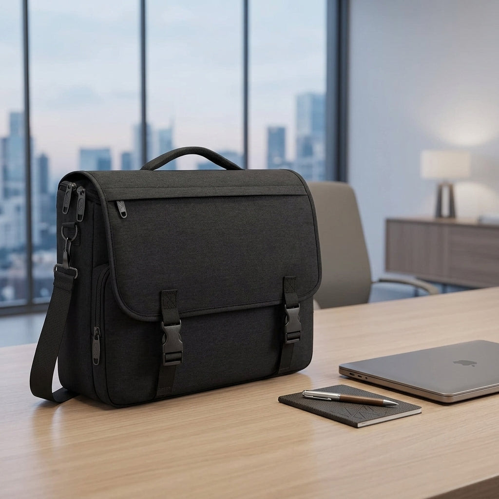 Sac messager pour homme, Porte-documents léger pour ordinateur portable, Sacoche ordinateur à bandoulière pour travail et bureau