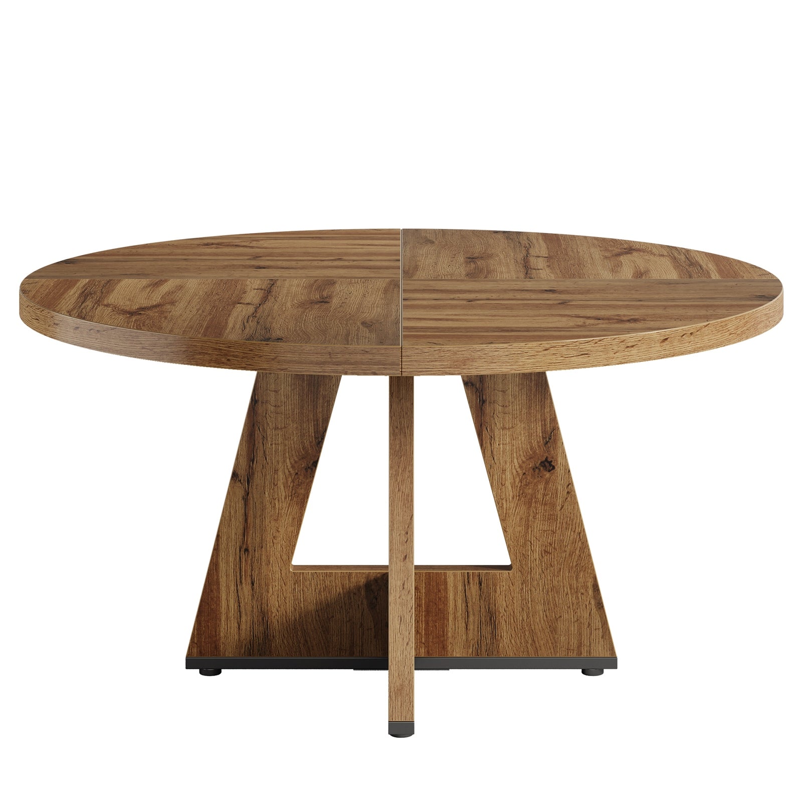LANTINE Table à manger ronde, Table de cuisine 120 cm pour 4 personnes, Table ronde style ferme pour salle à manger et salon à domicile (Table uniquement)