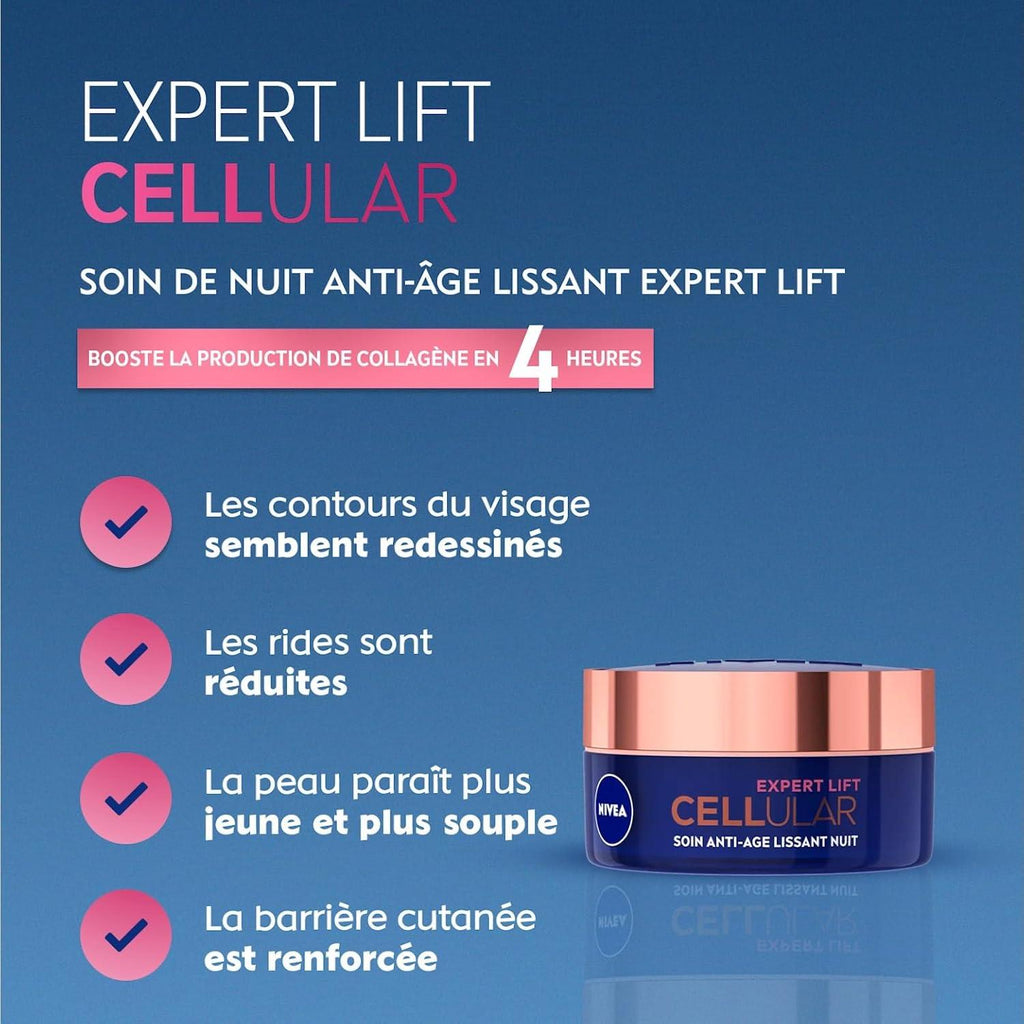 NIVEA Cellular Expert Lift Crème de nuit visage lissante anti-âge 50 ml