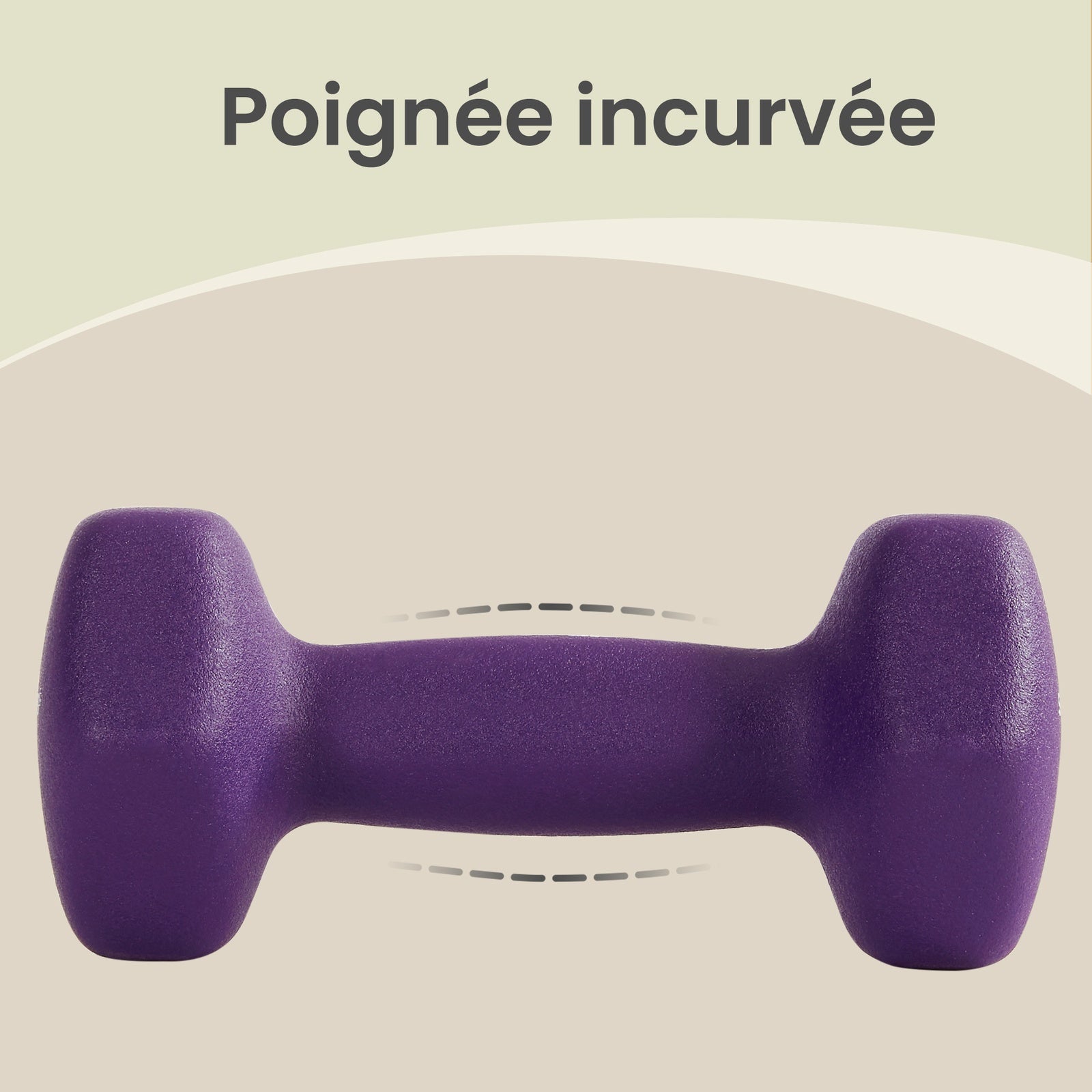 JOYFURNOSSet d’haltères hexagonaux avec support – 3 paires (1 kg, 1,5 kg, 2 kg), finition mate en néoprène, poids à main pour l’exercice à domicile – Jaune, Rose et Violet