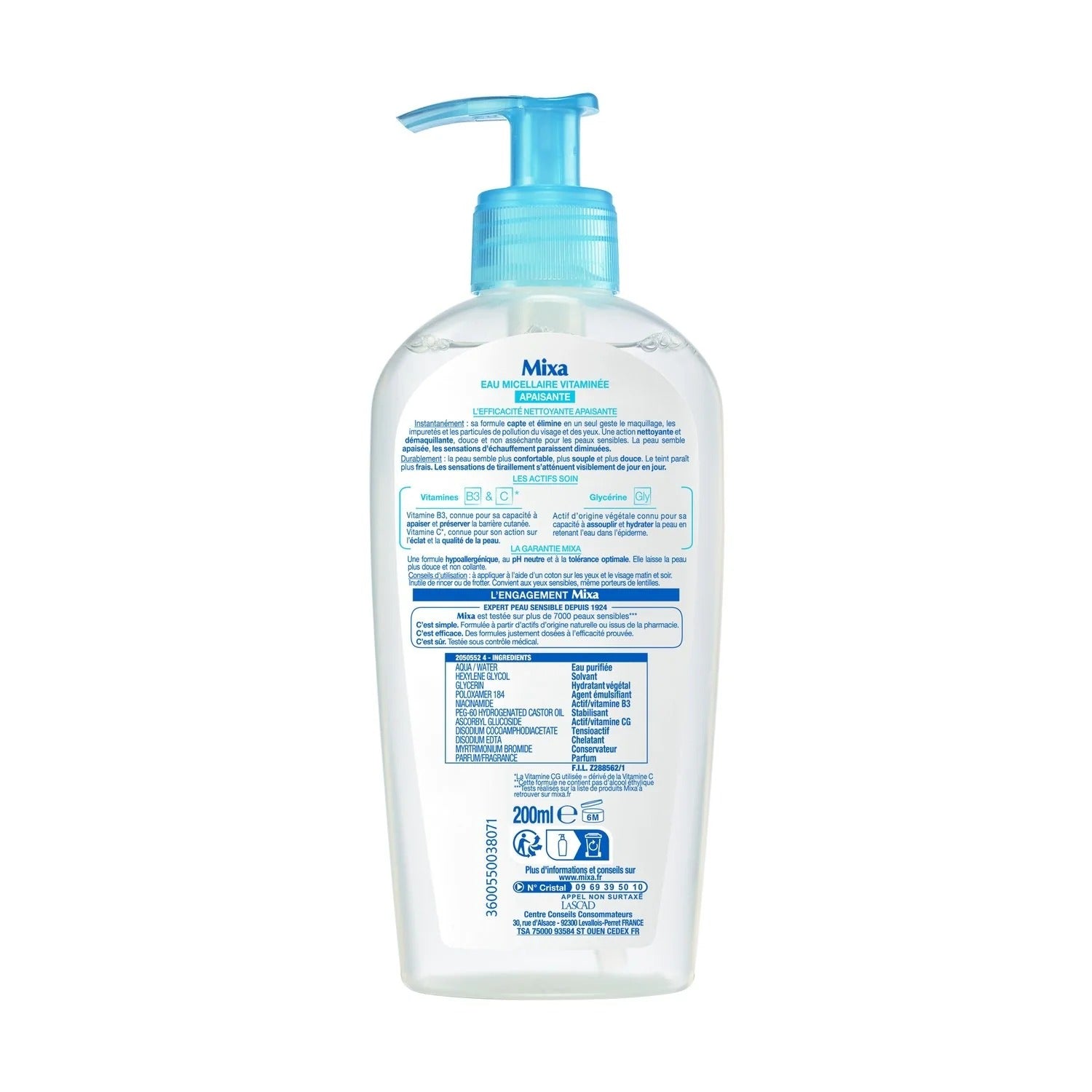 Mixa Eau micellaire apaisante, 200 ml