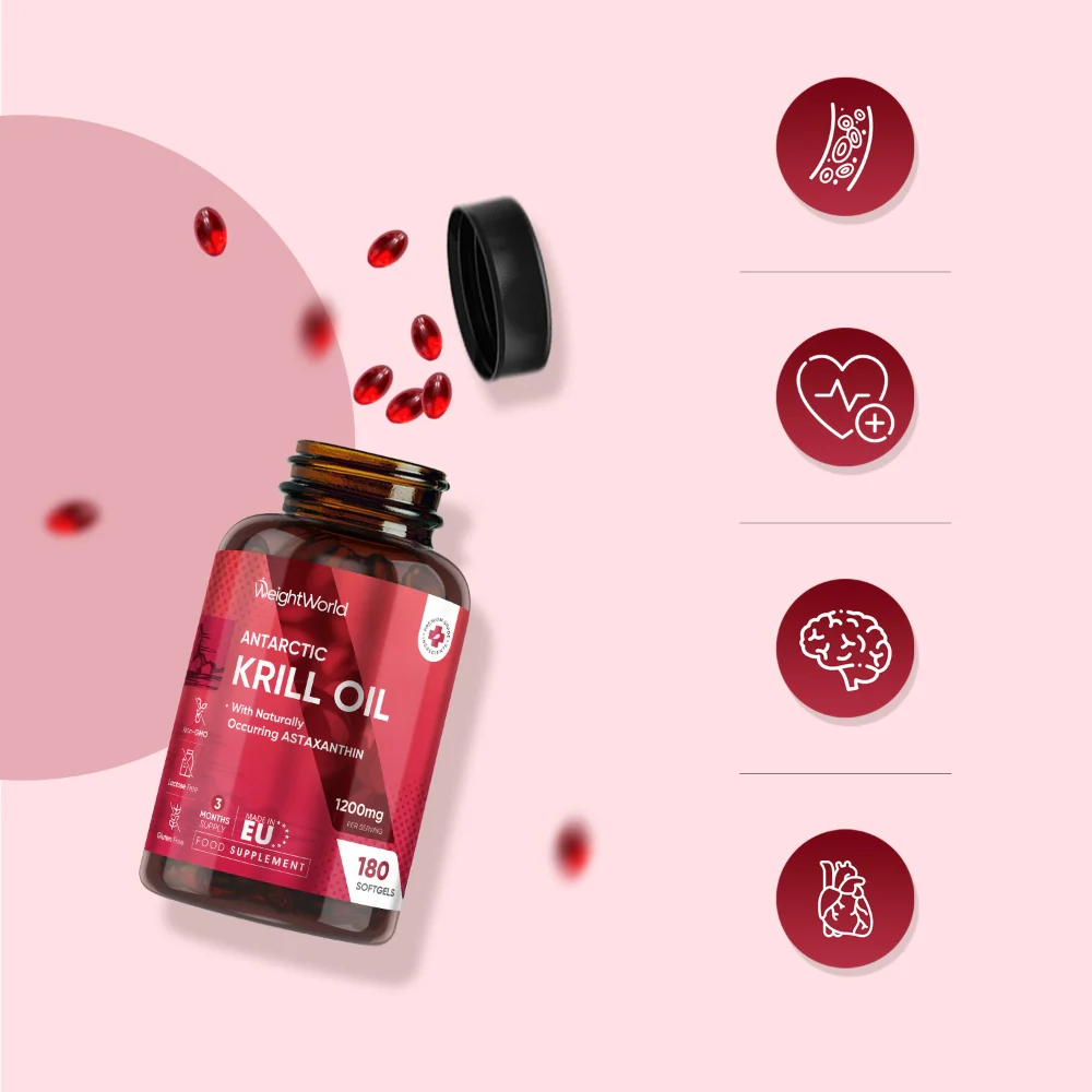 WeightWorld Huile de krill 1200 mg - 180 gélules
