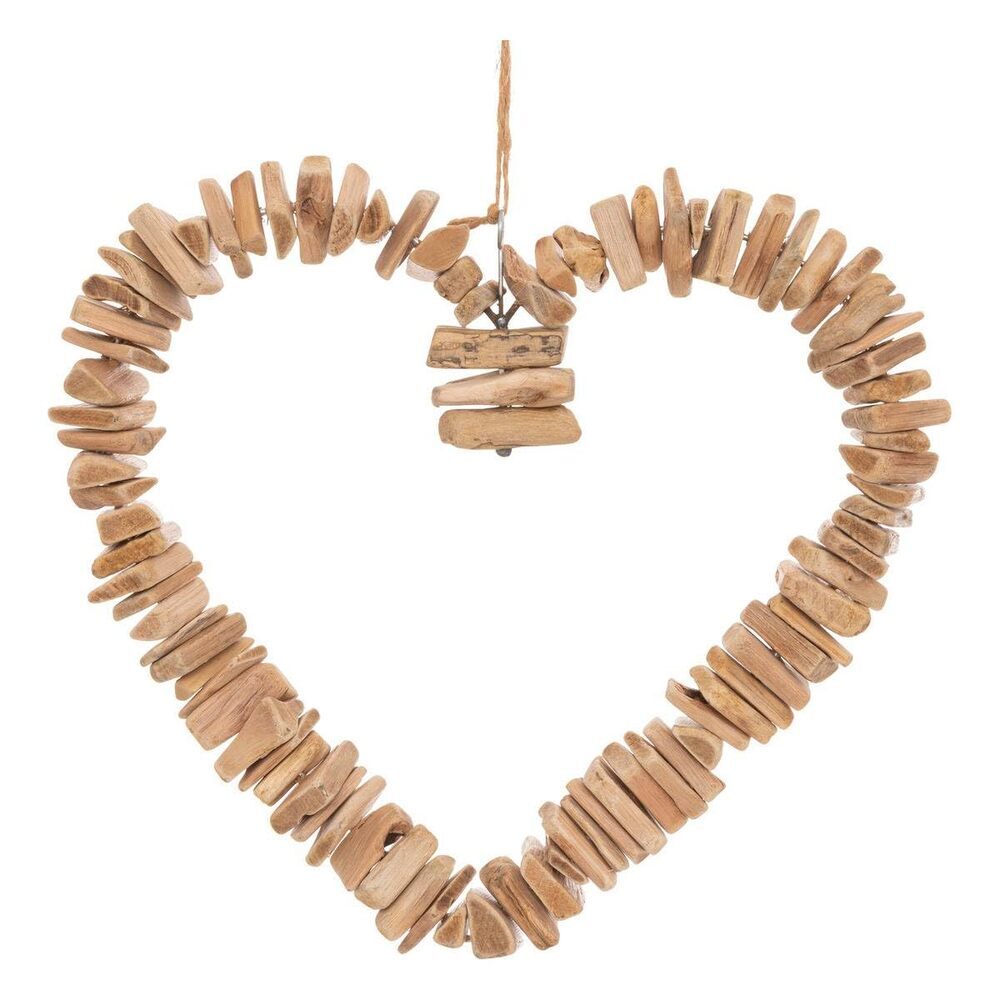 Atmosphera Agnès Décoration murale cœur Hauteur 35 cm Bois