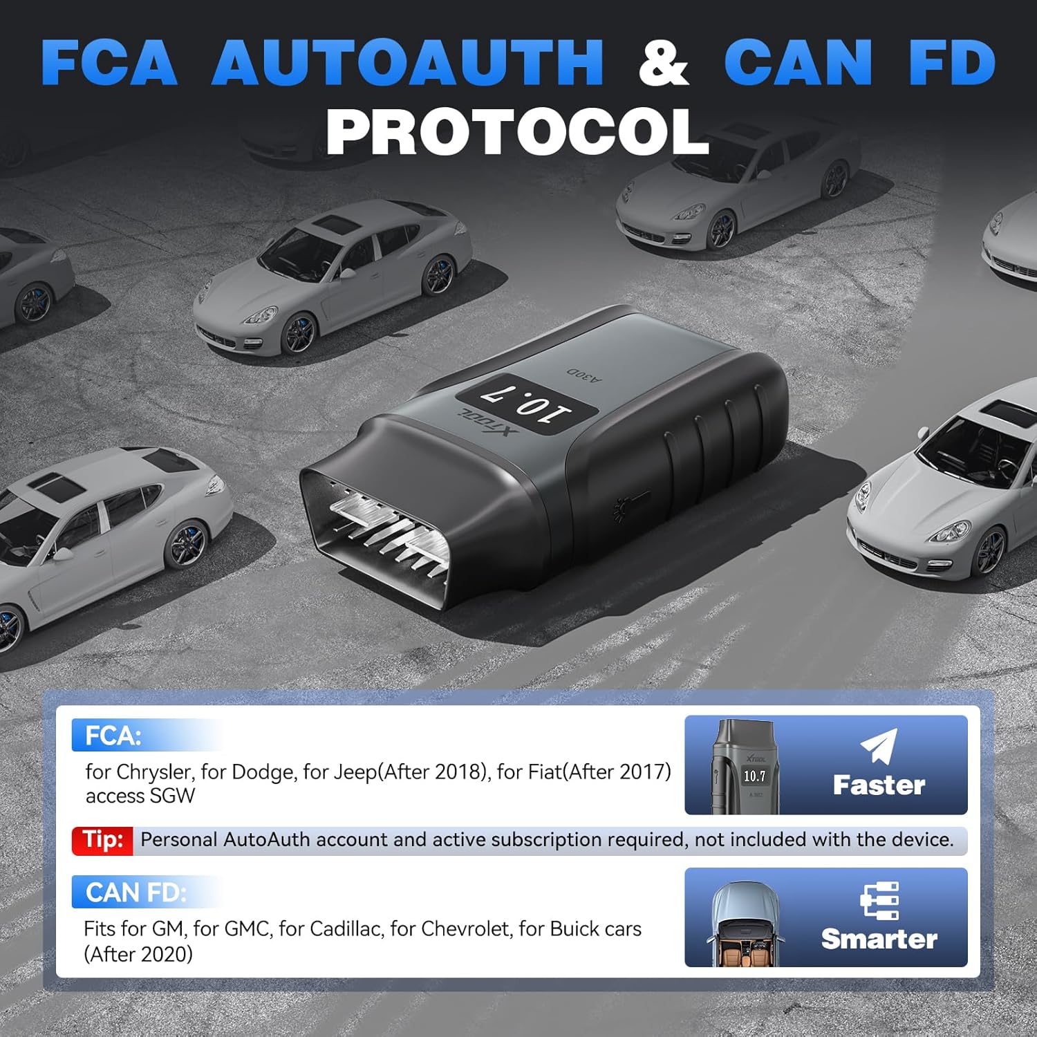 xtool A30D Scanner OBD2 Bidirectionnel Outil de Diagnostic Tous Systèmes & 19 Réinitialisations | Mise à Jour à Vie Outil de Scan Sans Fil pour iPhone & Android