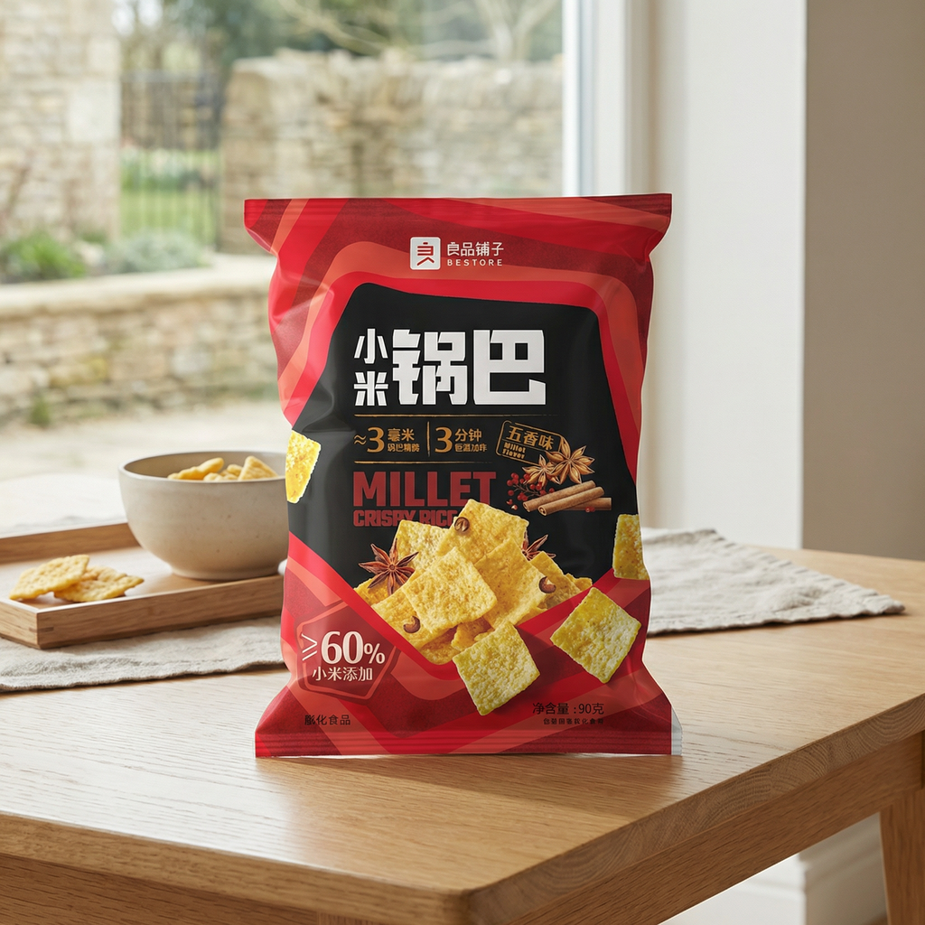 Bestore Chips de millet saveur mélange d'épices - 90 g