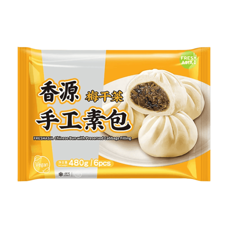FRESHASIA Petit pain chinois fourré au chou mariné 480 g