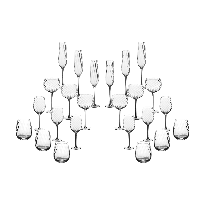 BJÖRN Set de verres complet STEN - 24 pièces