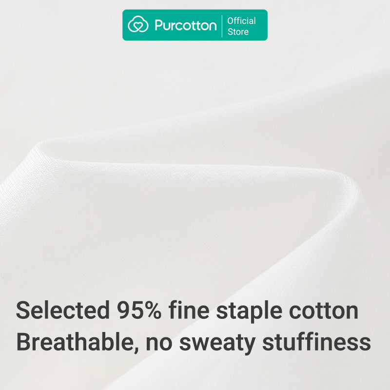 Purcotton Homme Sensation de fraîcheur * Haut en coton hydratant + Short en mousseline Ensemble de maison frais et respirant Hydratant et doux pour l'été - Rayures bleues