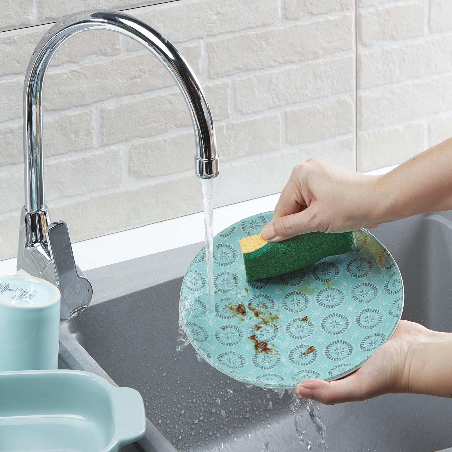 SPONTEX Éponges grattantes non abrasives finition rayée 2 éponges
