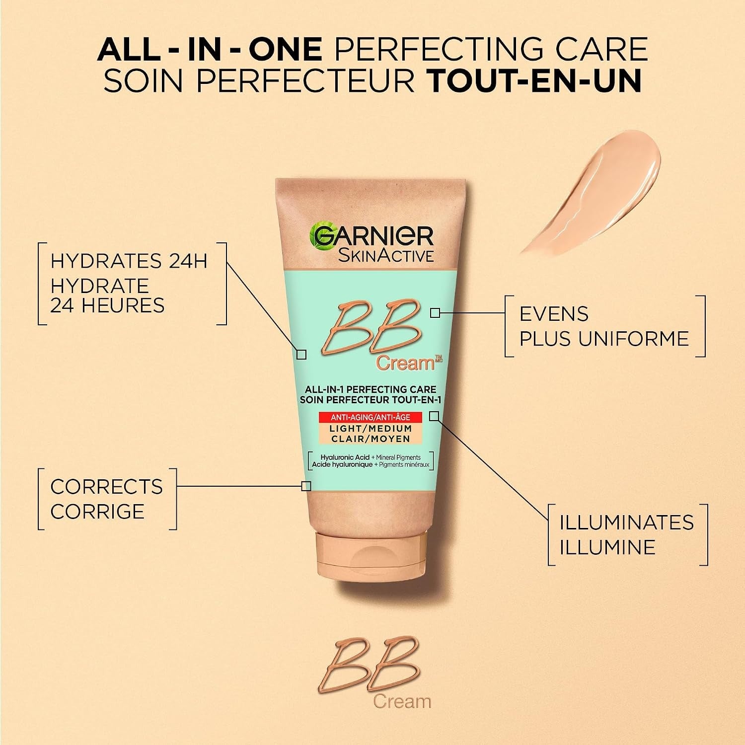 GARNIER Skin Active BB Crème Anti-Âge Medium 50 ml