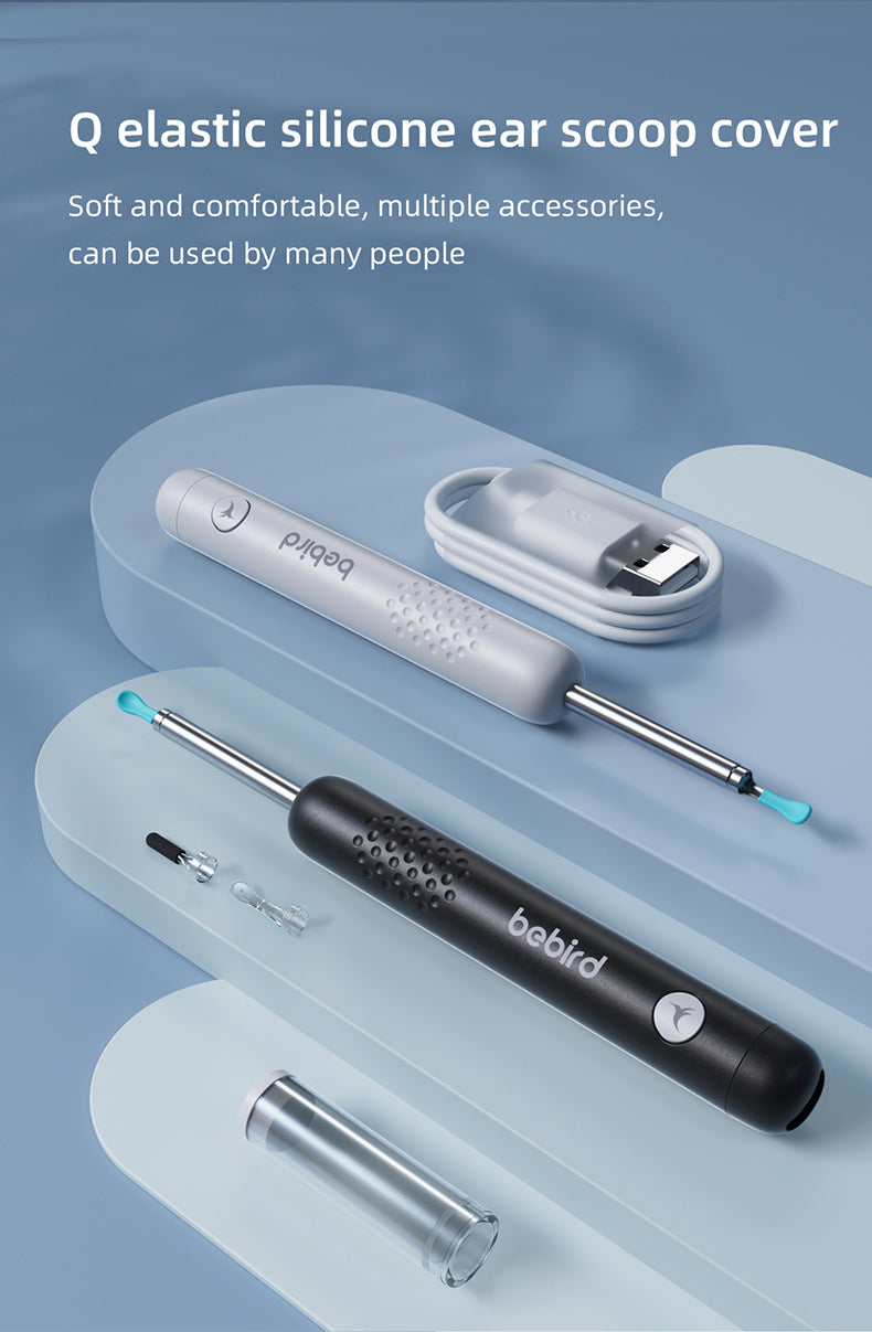 bebird SL11 Nettoyeur d’oreilles avec otoscope compatible WiFi, iPhone, iPad et Android - Blanc