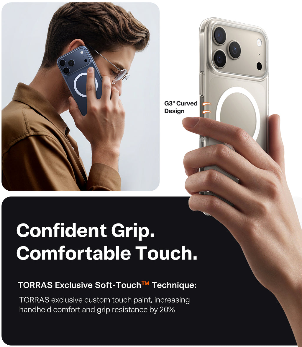 TORRAS SlimFit-Mag - Coque pour smartphone iPhone 17 Pro - Transparent