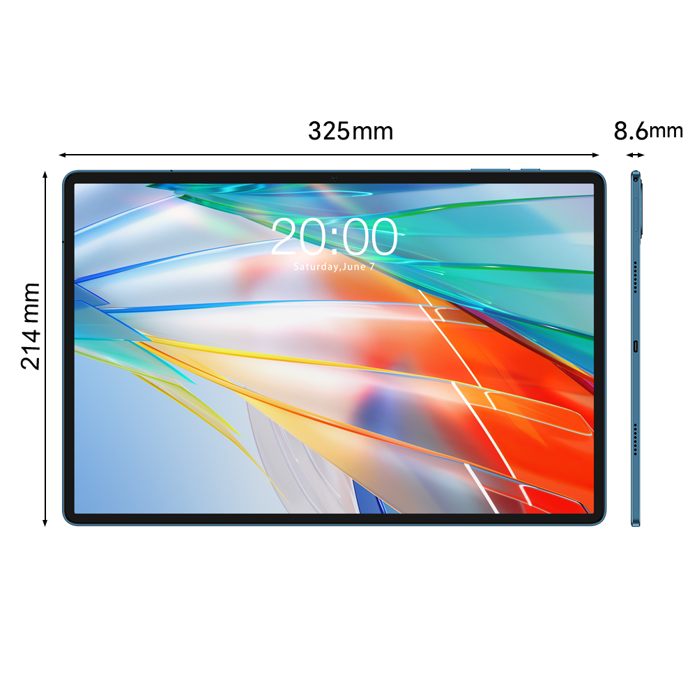 Teclast T70 écran 14" 2.2K 2240*1400, Android 15, Helio G100 jusqu’à 2,2 GHz, 20Go RAM (8+12Go virt.)+128Go,double SIM 4G+Wi-Fi 5G,8MP+13MP,10,000mAh,18W PD,BT,GPS,Widevine L1,2026