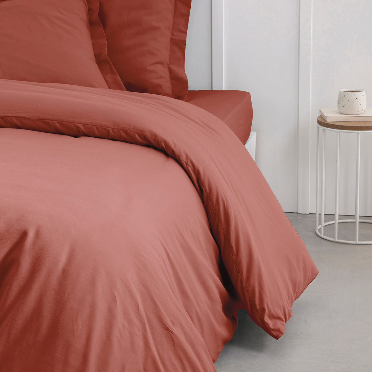TODAY Essential Housse de couette en coton terracotta - 220 x 240 cm