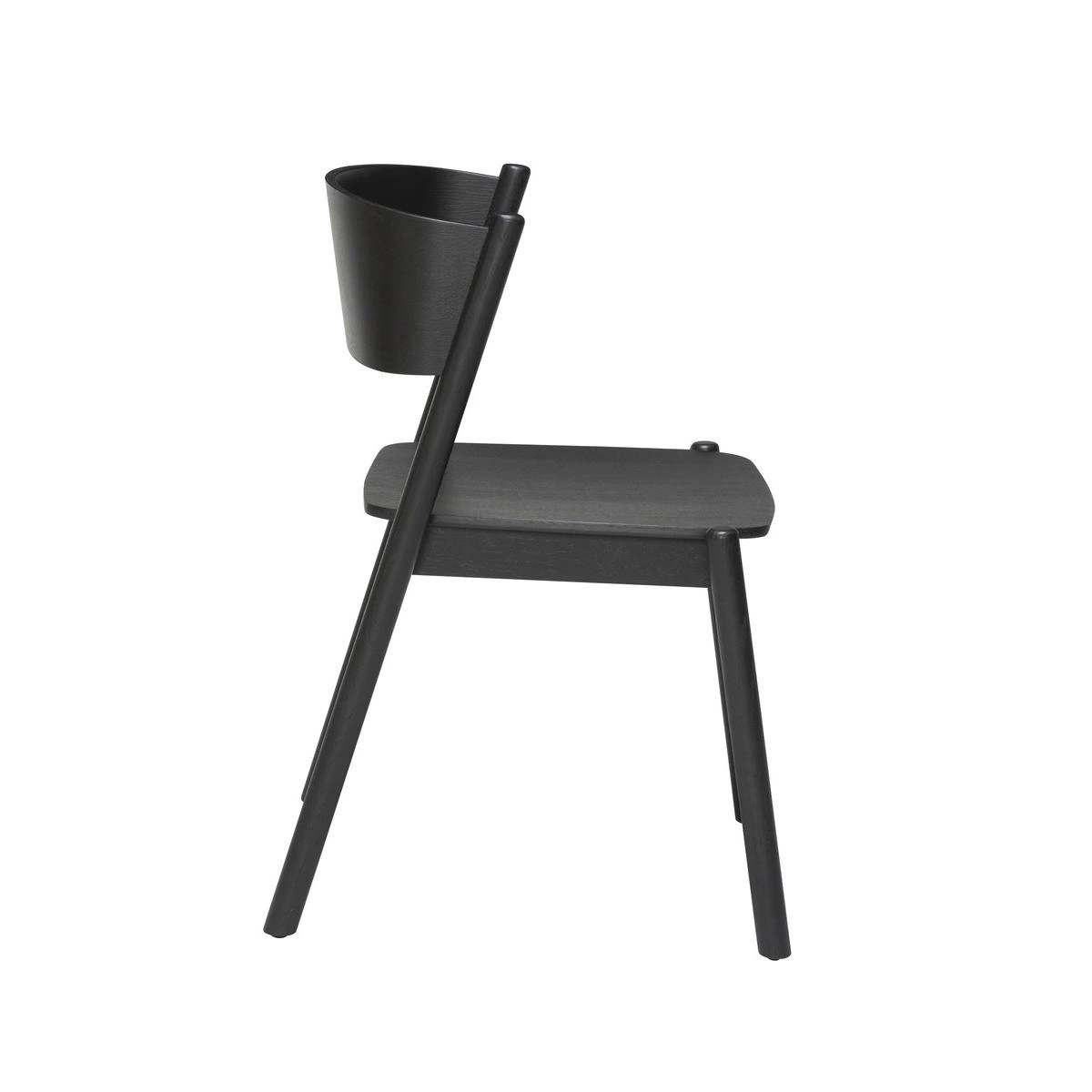 HUBSCH Oblique Chaise de salle à manger - Noir