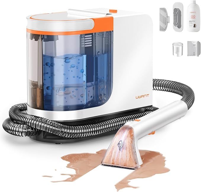 UWANT B300pro Machine de nettoyage de moquette portable, aspiration puissante de 18 kPa pour les taches d'animaux, fonction d'auto-nettoyage
