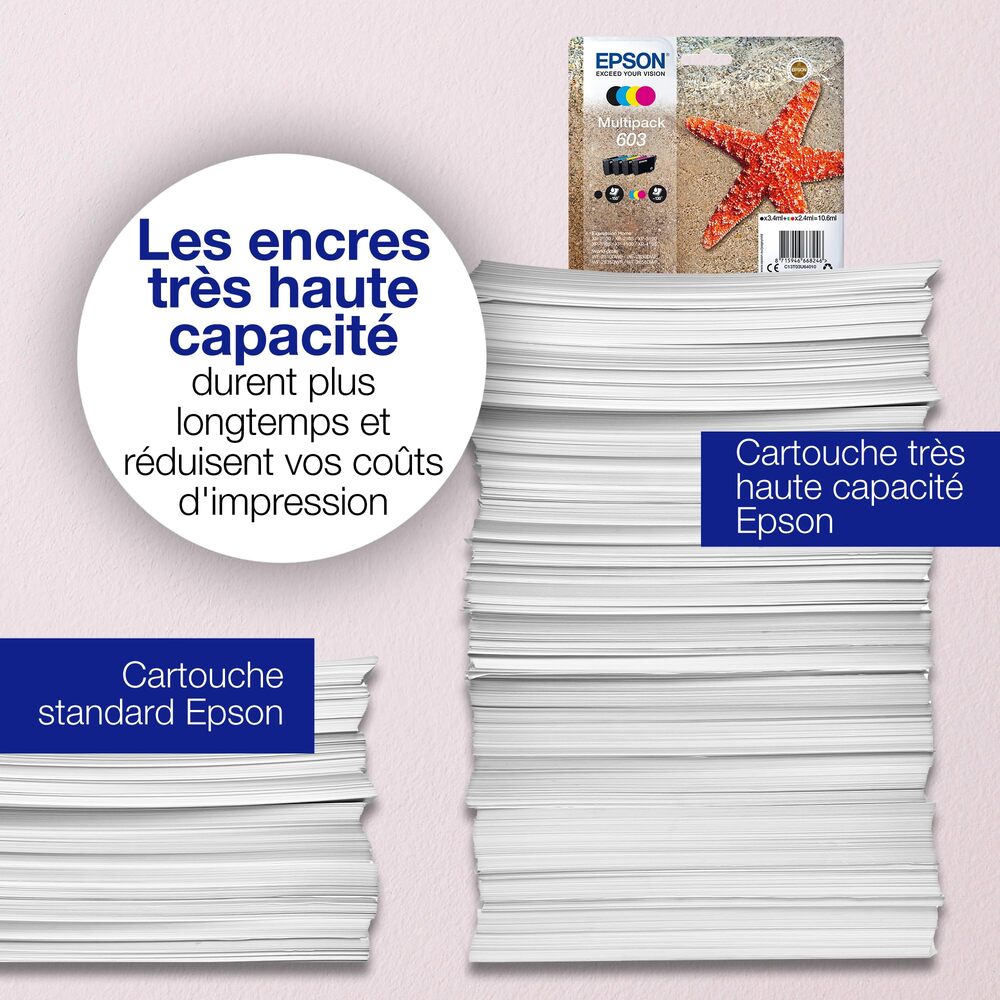 EPSON Lot d'encre 603 Noir/Cyan/Magenta/Jaune