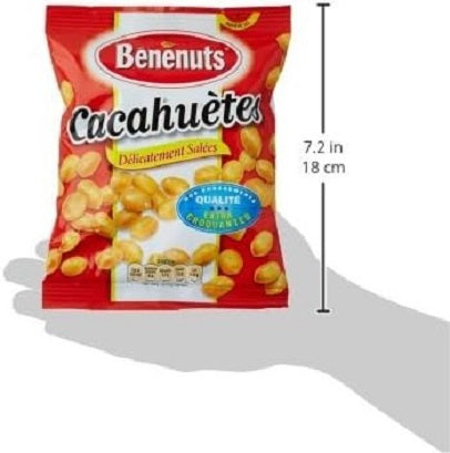 BENENUTS Cacahuètes Grillées à Sec Salées, 220 g