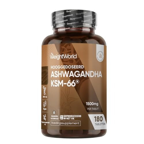 WeightWorld Extrait d'ashwagandha (KSM-66) 1500 mg 180 comprimés