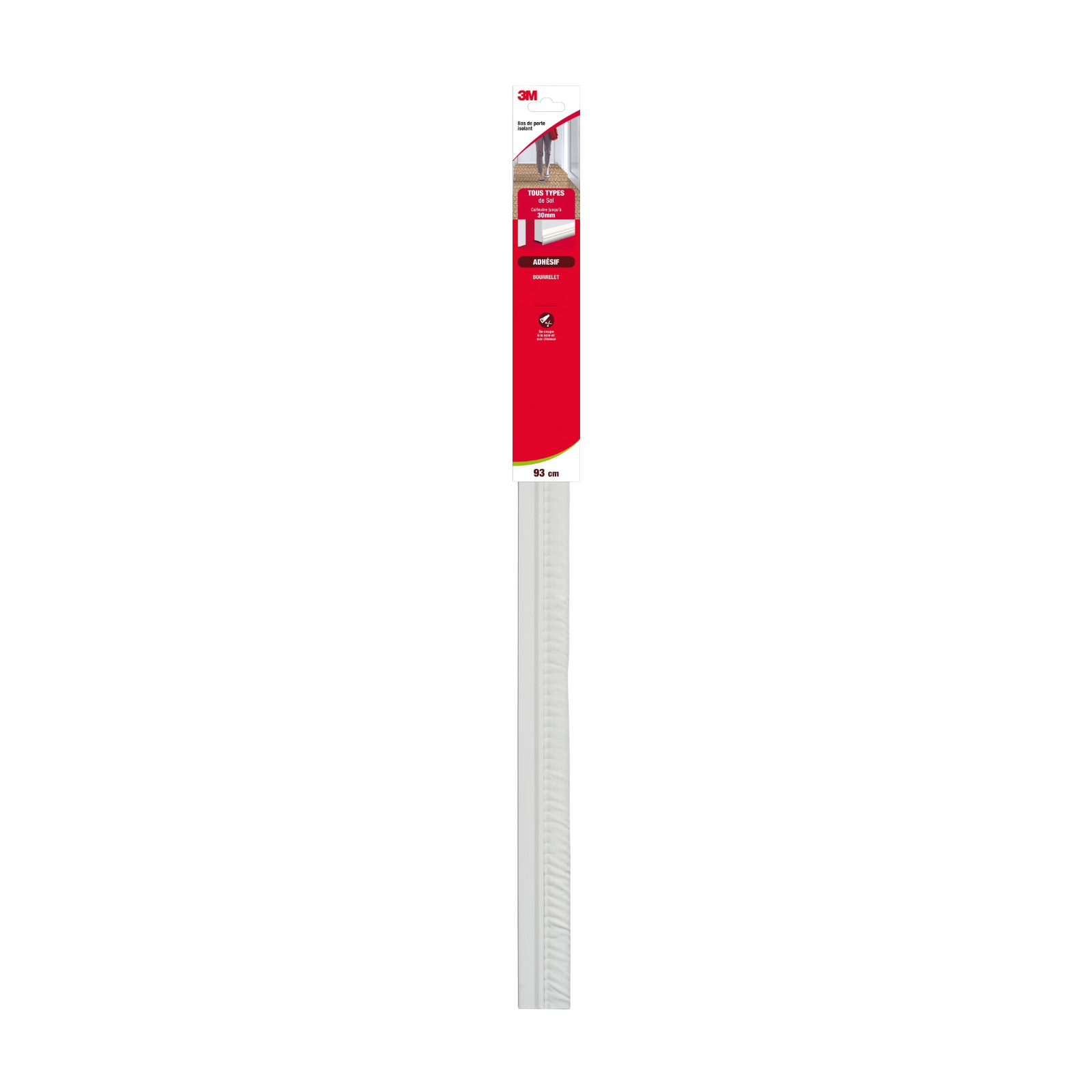 3M Bas de porte pour sol très irrégulier adhésif classique blanc 0,93 m