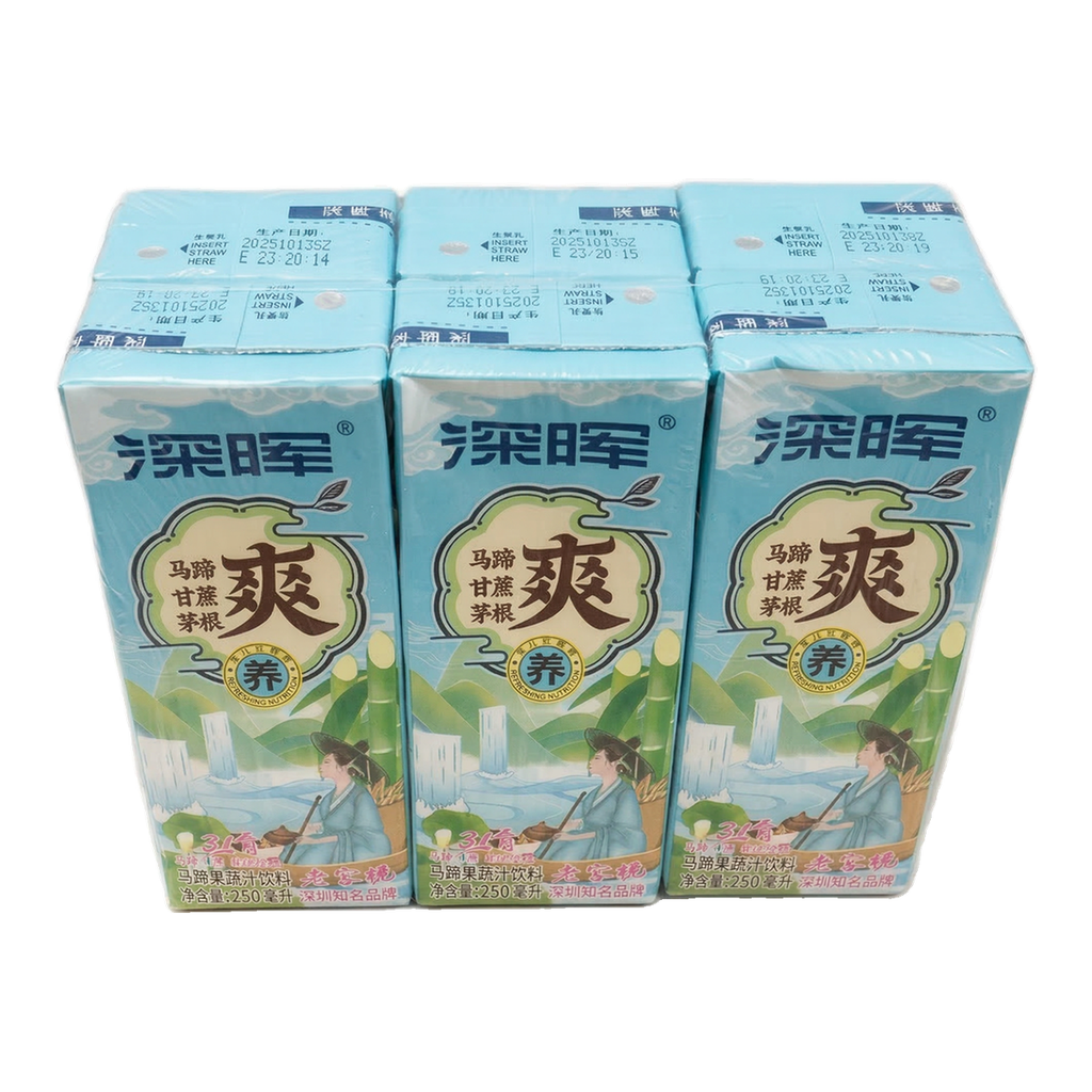 Shenhui Jus de fruits, légumes et châtaignes d'eau - 6 x 250 ml